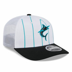 MLB Miami Marlins New Era 2025 Batting Practice 9SEVENTY Stretch-Snap Trucker Hat
