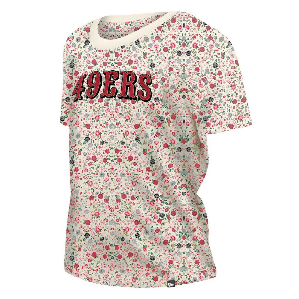 Women's Glam Game Floral Scoop Neck T-Shirt - San Francisco 49ers