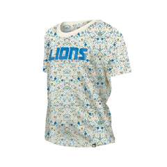 Women's Glam Game Floral Scoop Neck T-Shirt - Detroit Lions