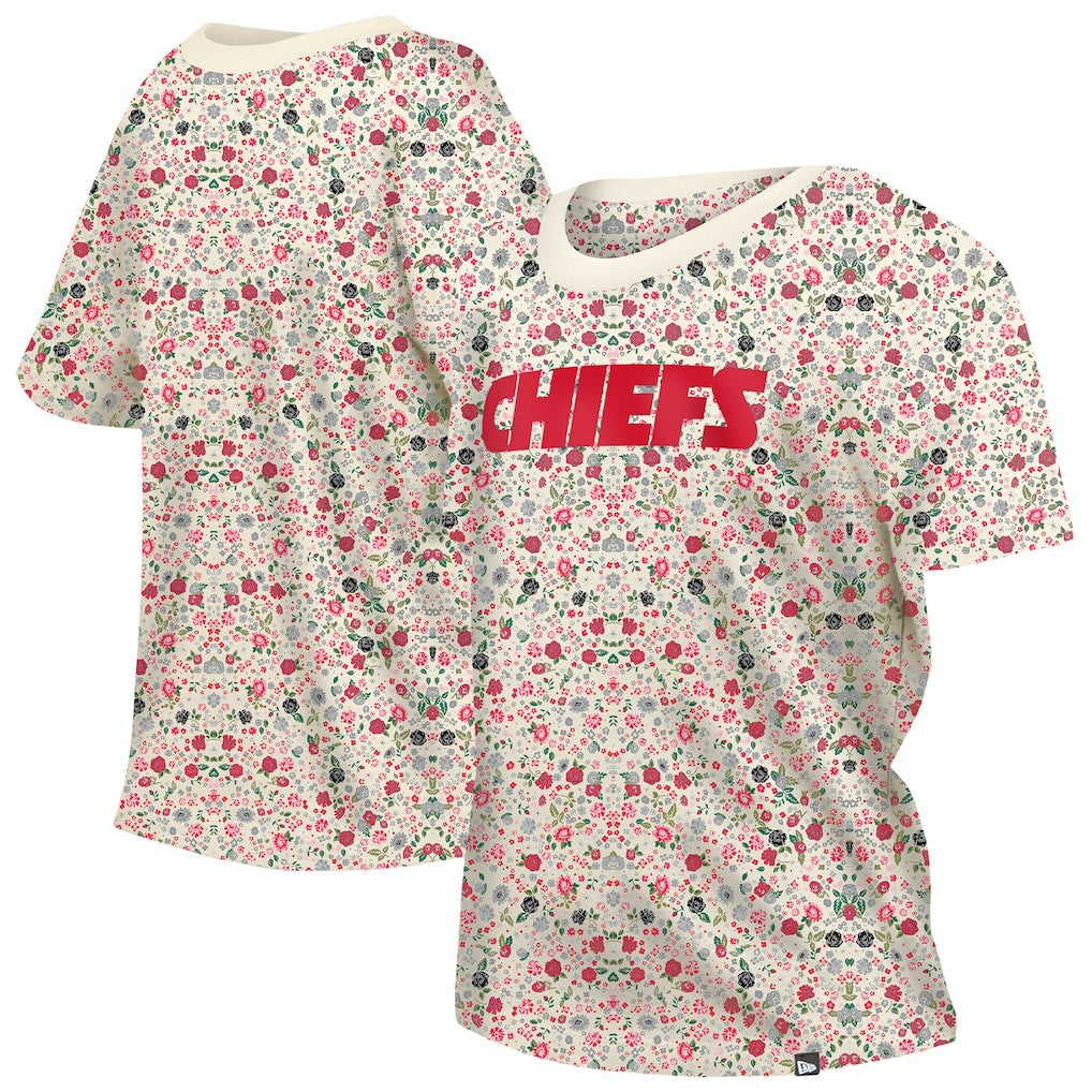 Women's Glam Game Floral Scoop Neck T-Shirt - Kansas City Chiefs