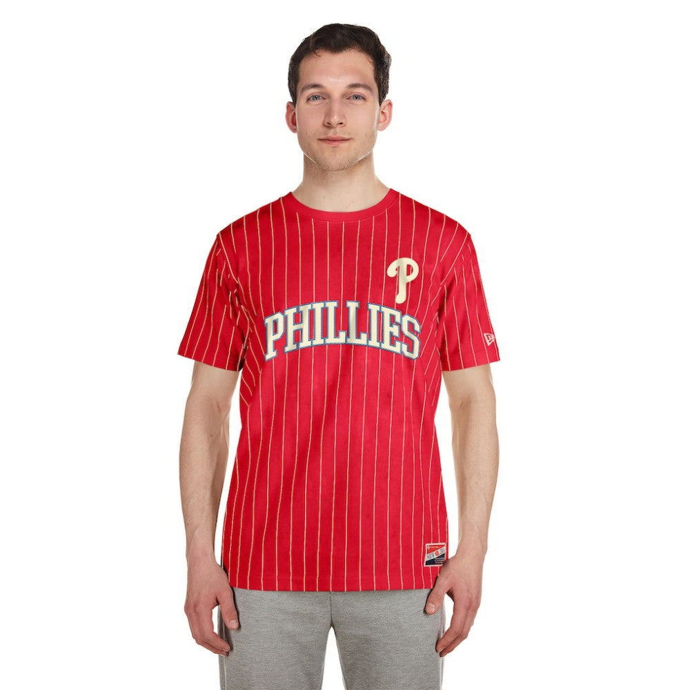 MLB Philadelphia Phillies New Era Throwback Pinstripe T-Shirt