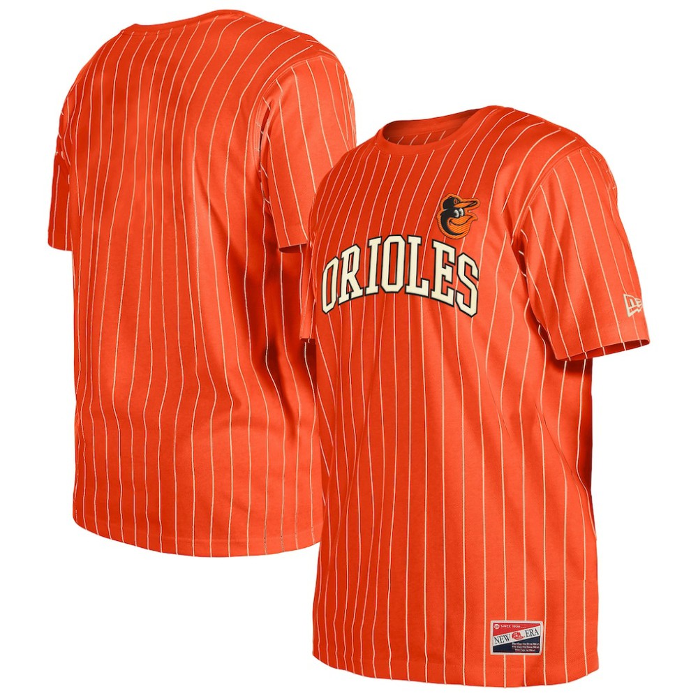 MLB Baltimore Orioles New Era Throwback Pinstripe T-Shirt