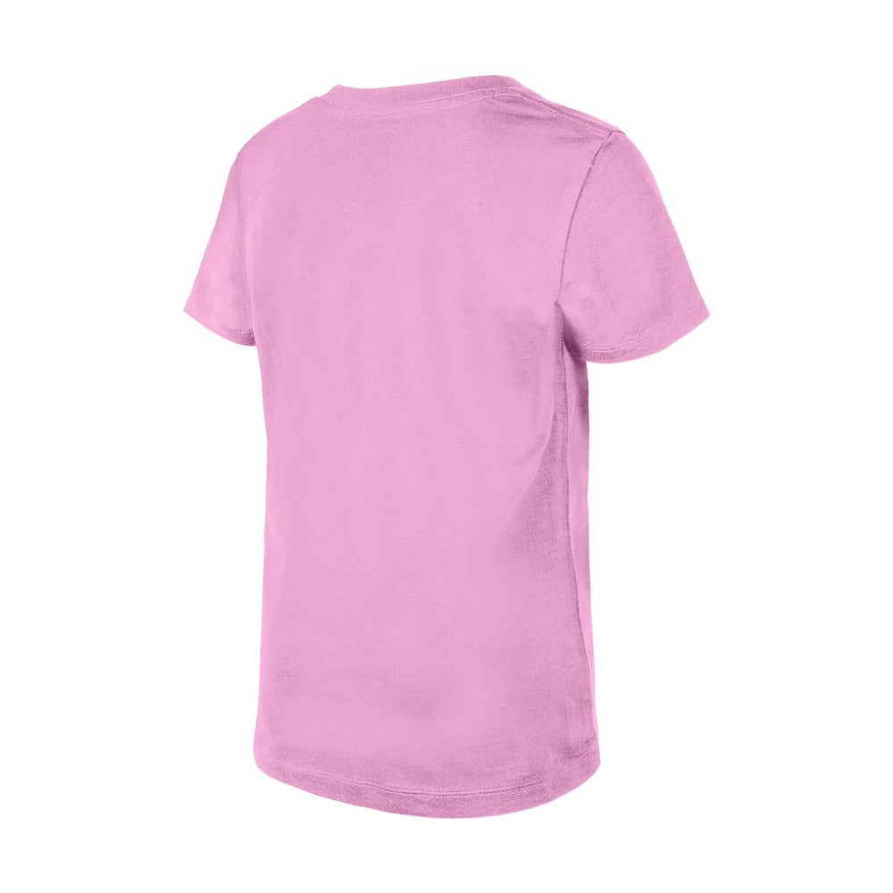 NHL Pink Toronto Maple Leafs New Era Girl's Youth Flip Sequin V-Neck T-Shirt