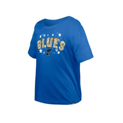 NHL Blue St. Louis Blues New Era Girl's Youth Flip Sequin T-Shirt