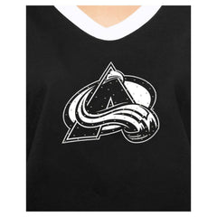 NHL Black Colorado Avalanche New Era Women's Game Day Rhinestuds T-Shirt