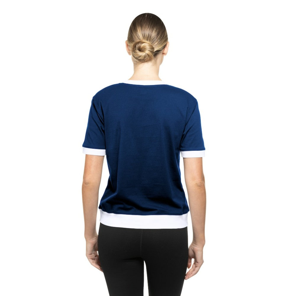 NHL Deep Sea Blue Seattle Kraken New Era Women's Game Day Rhinestuds T-Shirt