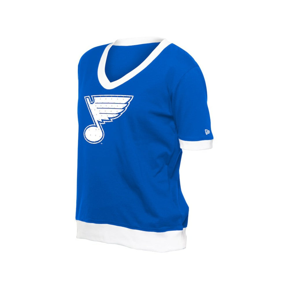 NHL Blue St. Louis Blues New Era Women's Game Day Rhinestuds T-Shirt
