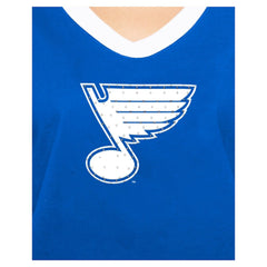 NHL Blue St. Louis Blues New Era Women's Game Day Rhinestuds T-Shirt