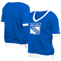 NHL Blue New York Rangers New Era Women's Game Day Rhinestuds T-Shirt