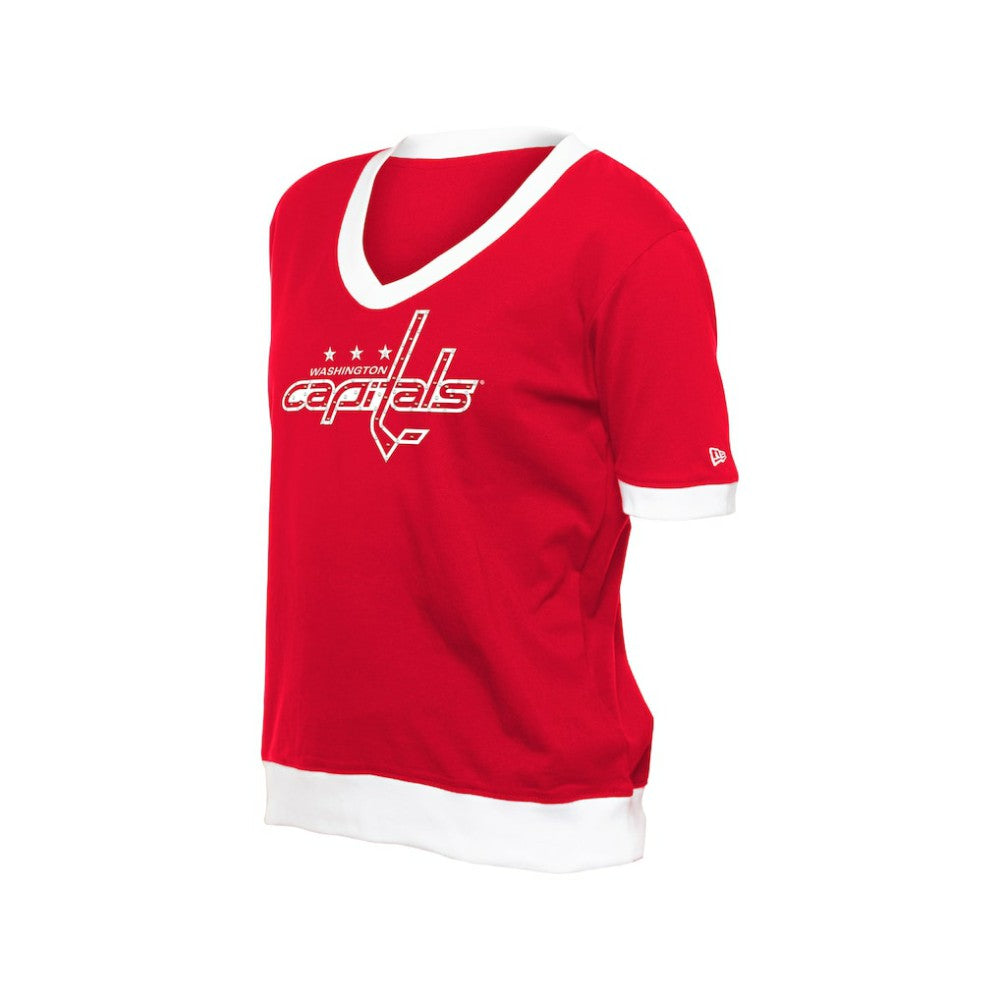 NHL Red Washington Capitals New Era Women's Game Day Rhinestuds T-Shirt