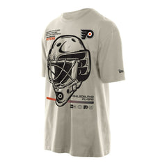 NHL Tan Philadelphia Flyers New Era Goalie Mask T-Shirt