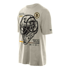NHL Tan Boston Bruins New Era Goalie Mask T-Shirt