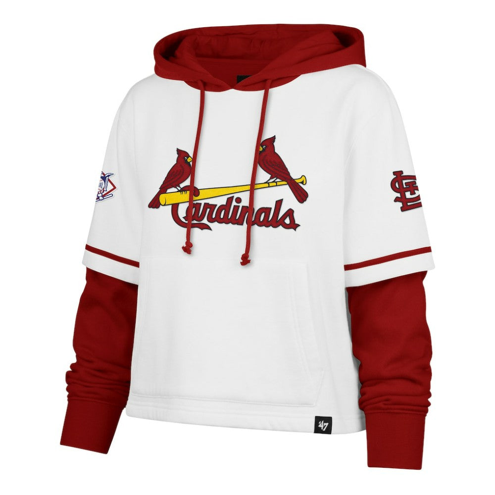 MLB St. Louis Cardinals '47 Women's Trifecta Shortstop Cropped Pullover Hoodie