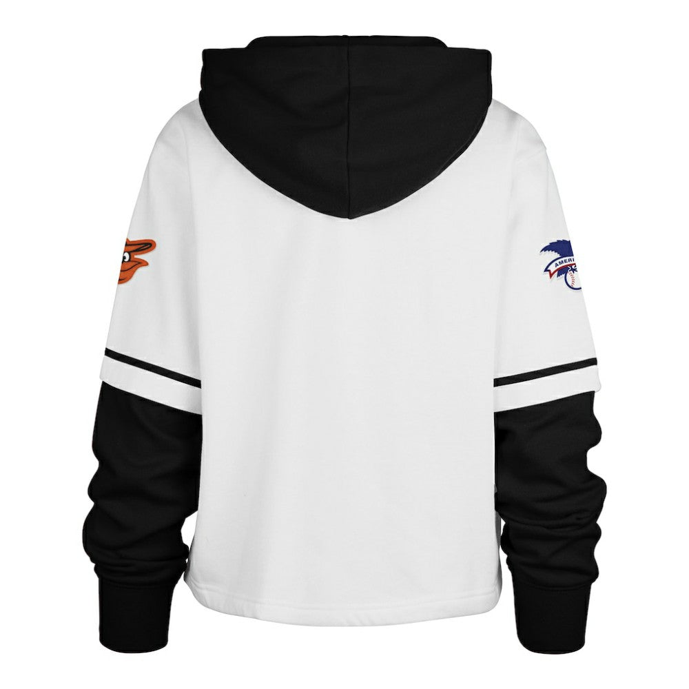 MLB Baltimore Orioles '47 Women's Trifecta Shortstop Cropped Pullover Hoodie