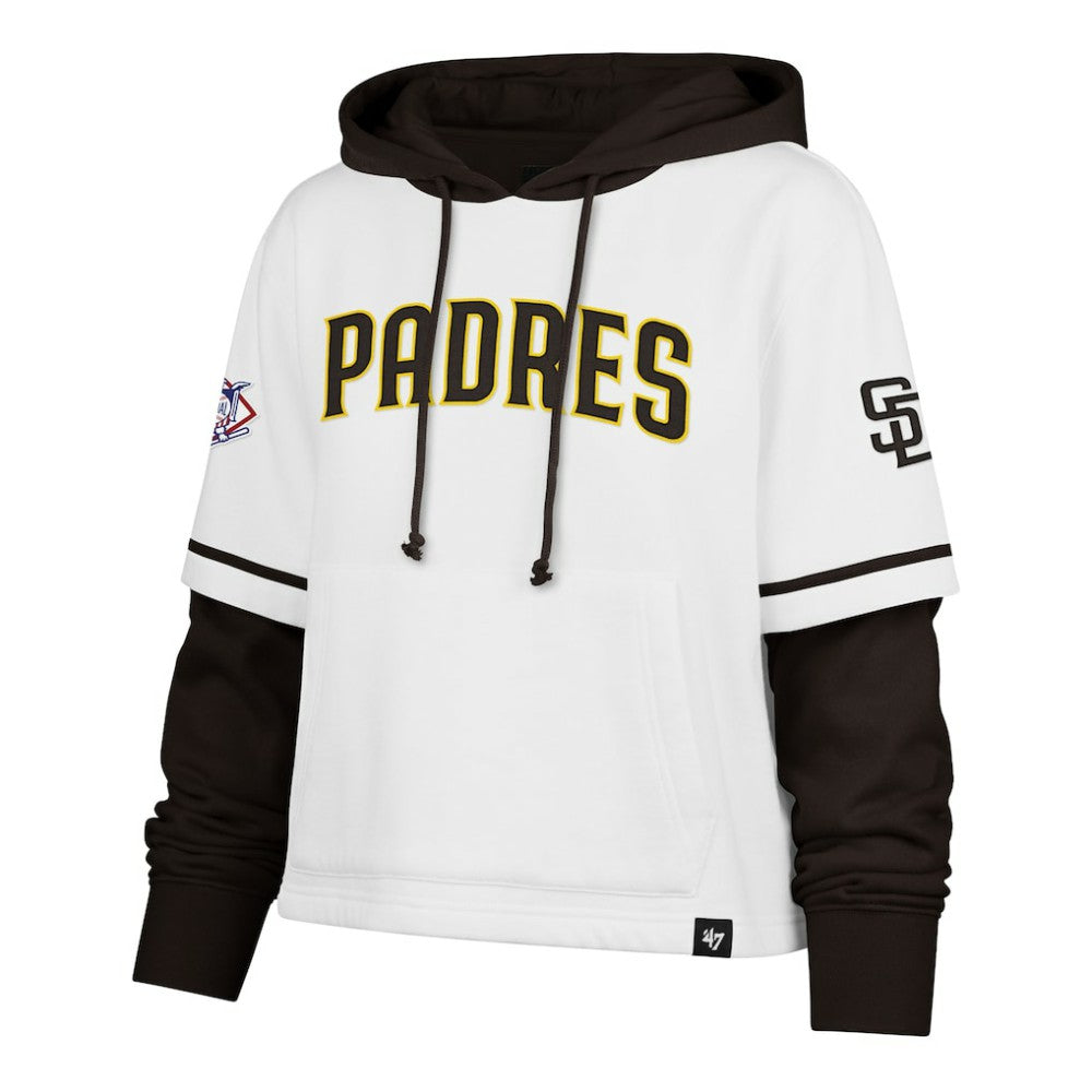 MLB San Diego Padres '47 Women's Trifecta Shortstop Cropped Pullover Hoodie