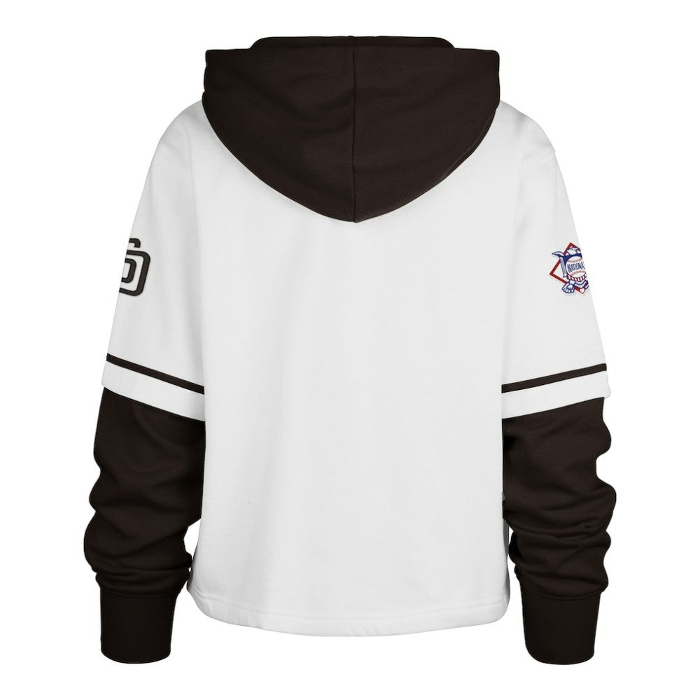 MLB San Diego Padres '47 Women's Trifecta Shortstop Cropped Pullover Hoodie