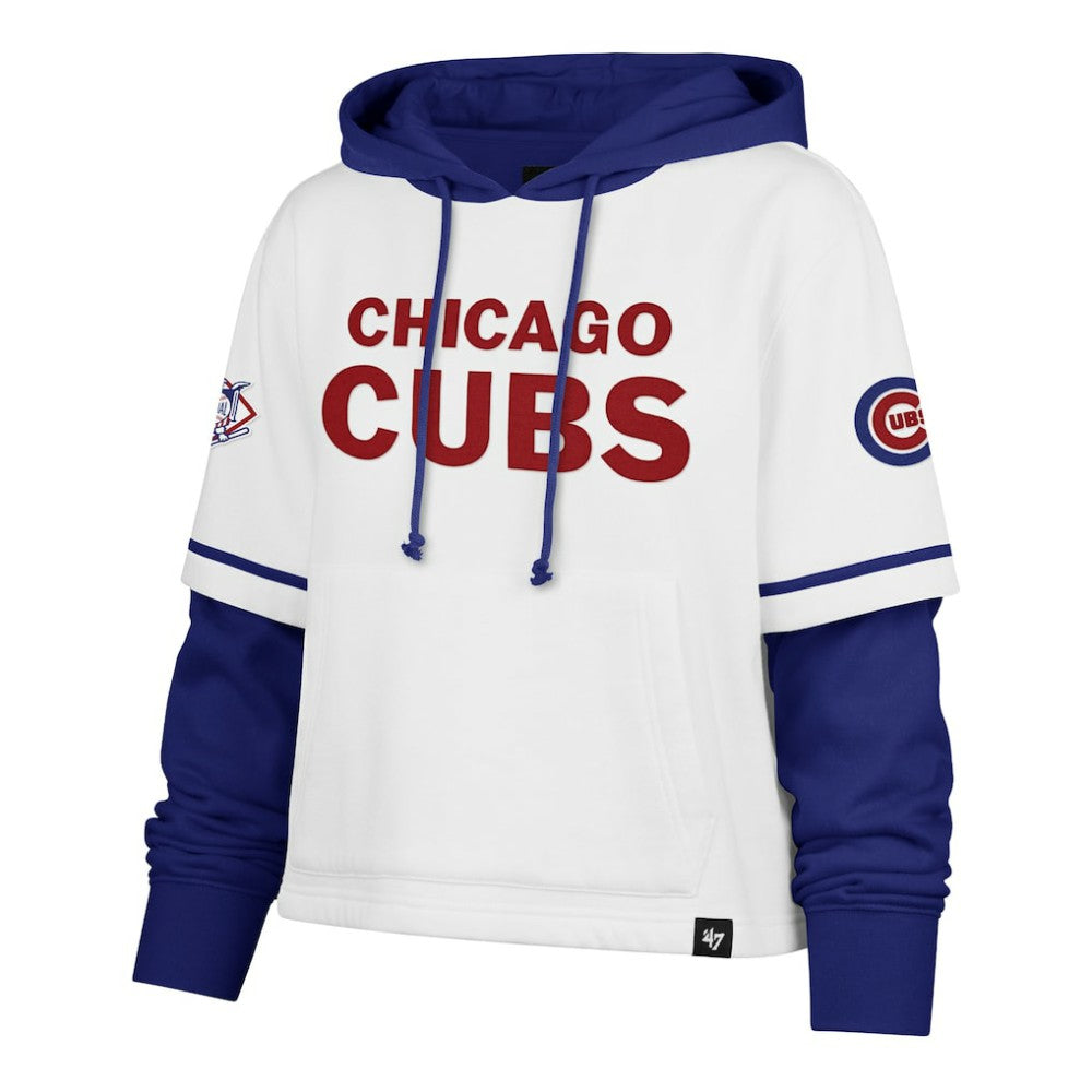MLB Chicago Cubs '47 Women's Trifecta Shortstop Cropped Pullover Hoodie