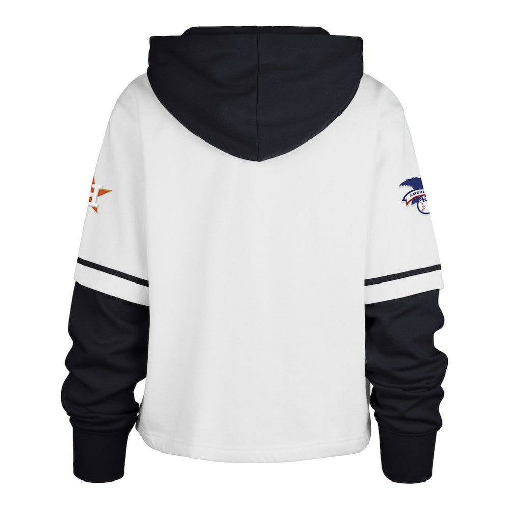 MLB Houston Astros '47 Women's Trifecta Shortstop Cropped Pullover Hoodie