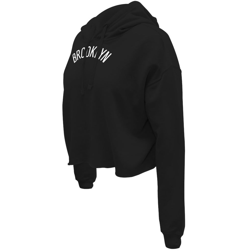 NBA Brooklyn Nets Stadium Essentials Women's Origins Script Cropped Pullover Hoodie