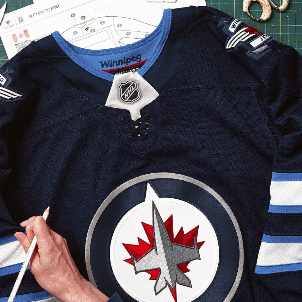 NHL Navy Winnipeg Jets Fanatics Home Authentic Pro Jersey