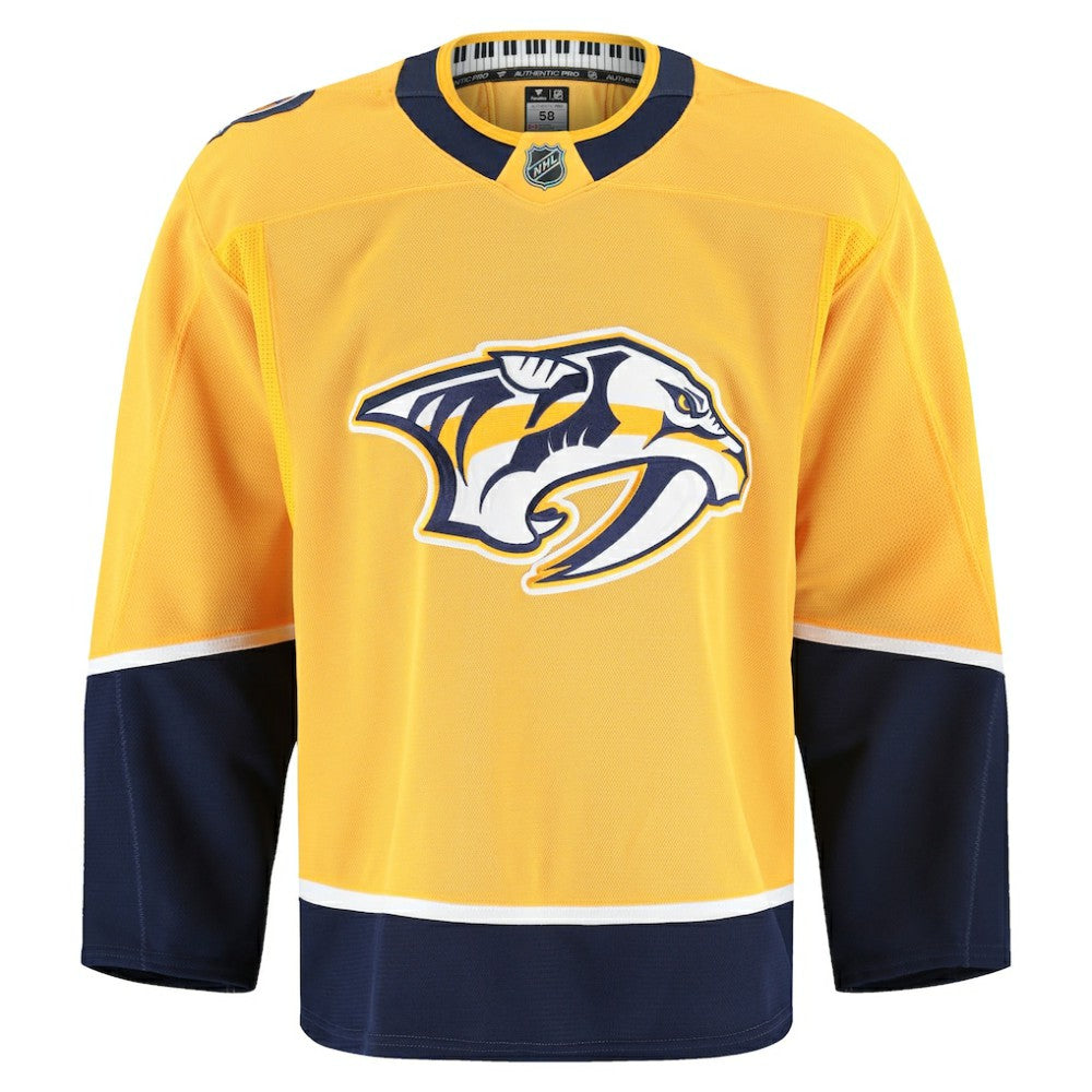 NHL Yellow Nashville Predators Fanatics Home Authentic Pro Jersey