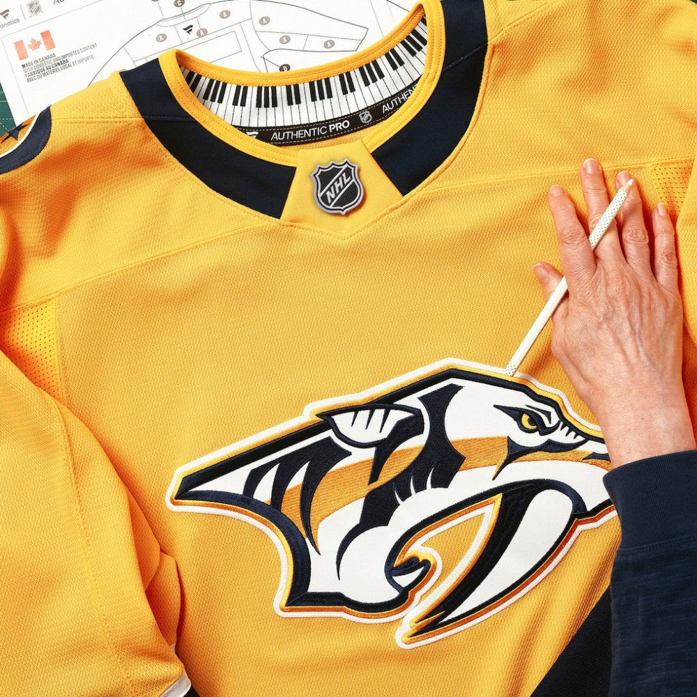 NHL Yellow Nashville Predators Fanatics Home Authentic Pro Jersey
