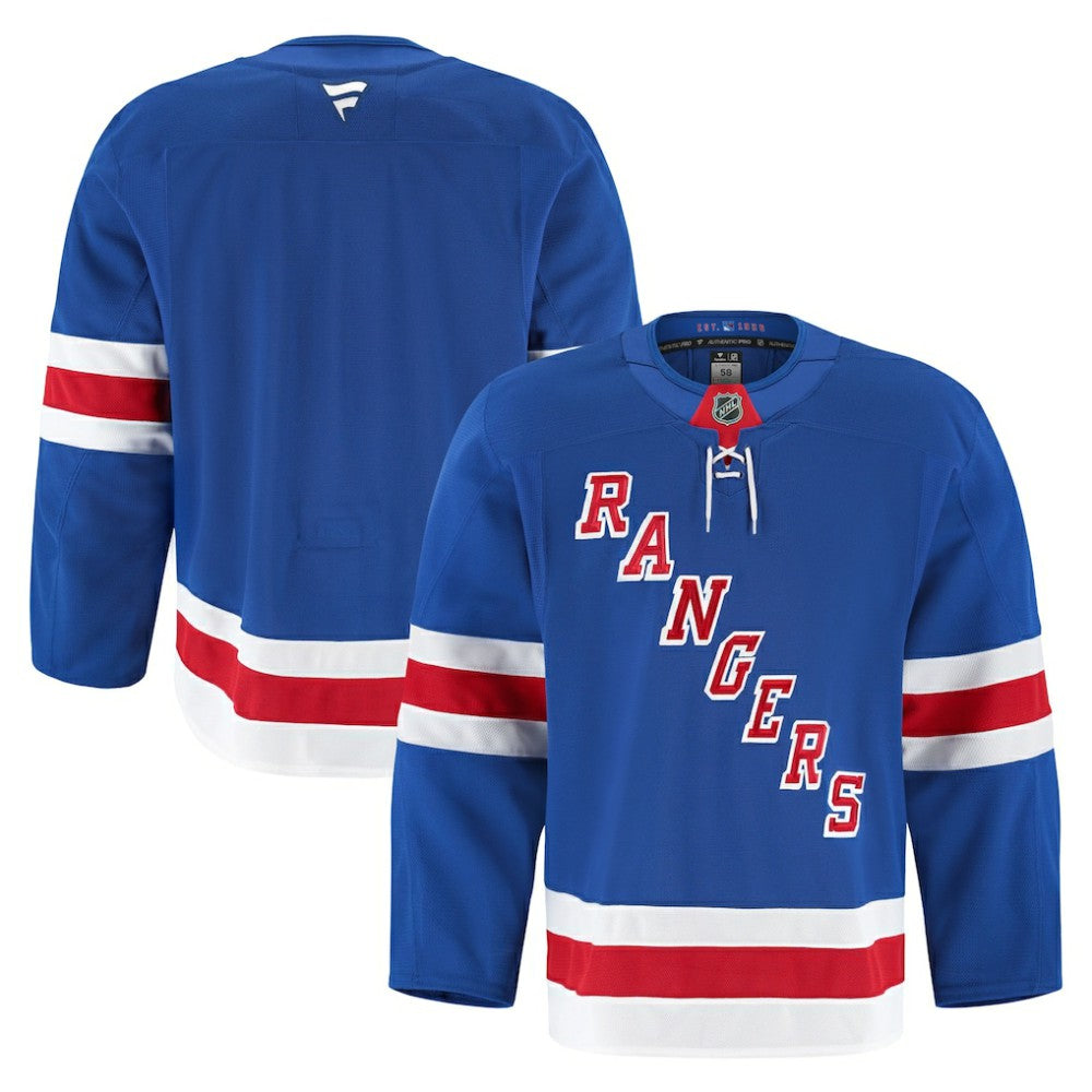 NHL Royal New York Rangers Fanatics Home Authentic Pro Jersey