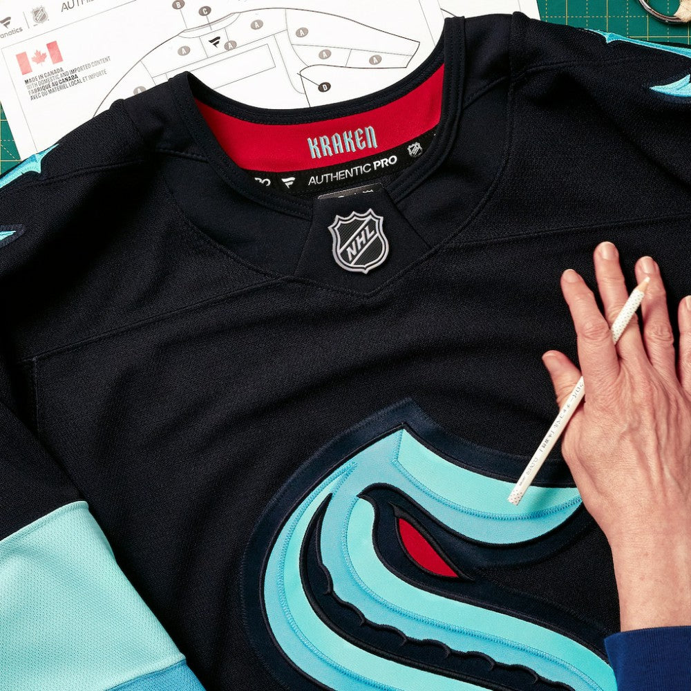NHL Deep Sea Blue Seattle Kraken Fanatics Home Authentic Pro Jersey