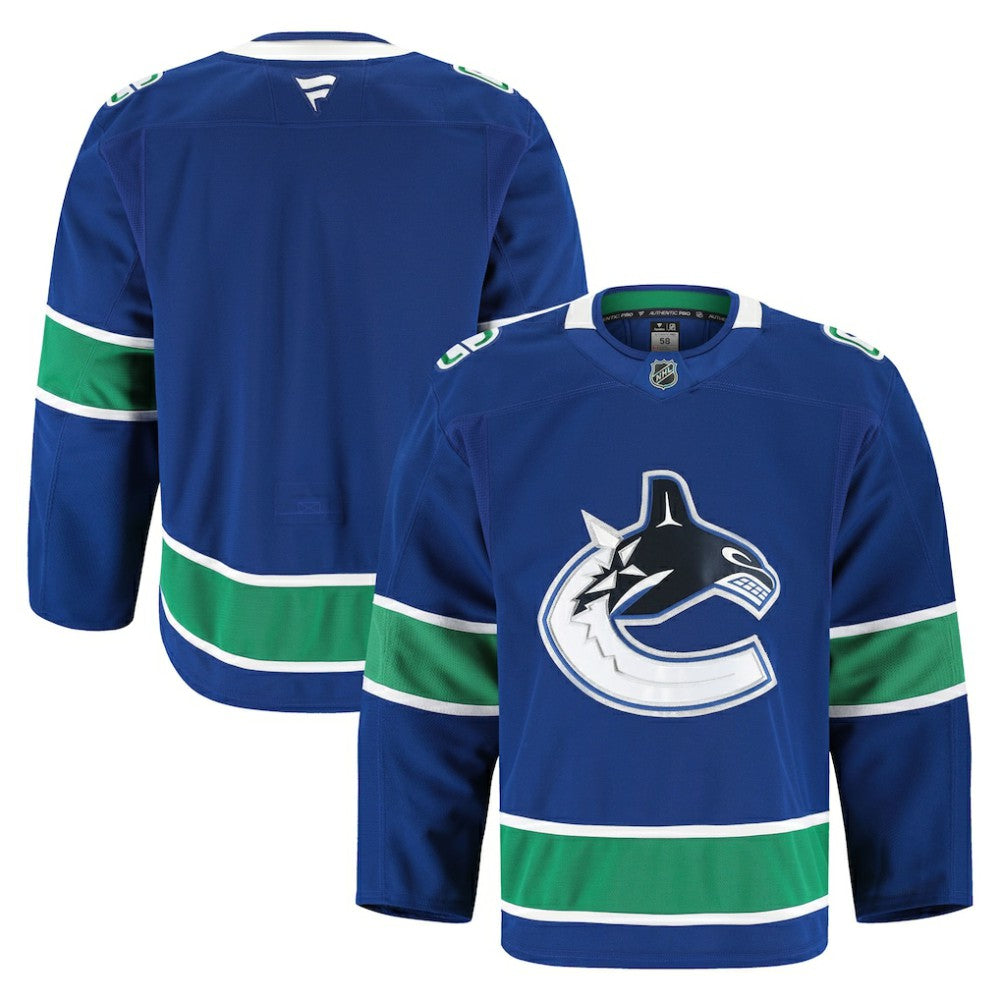 NHL Blue Vancouver Canucks Fanatics Home Authentic Pro Jersey