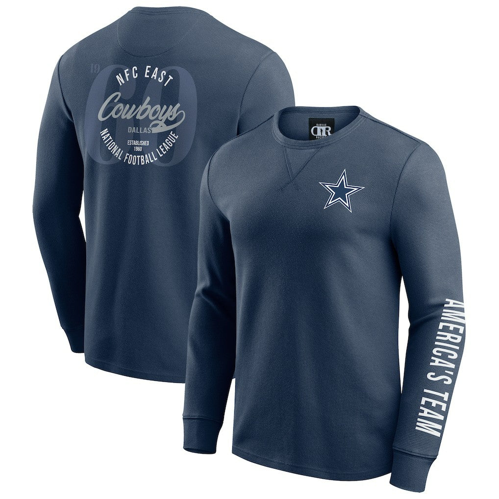 Darius Rucker Collection Washed Waffle-Knit Long Sleeve T-Shirt - Dallas Cowboys