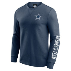 Darius Rucker Collection Washed Waffle-Knit Long Sleeve T-Shirt - Dallas Cowboys