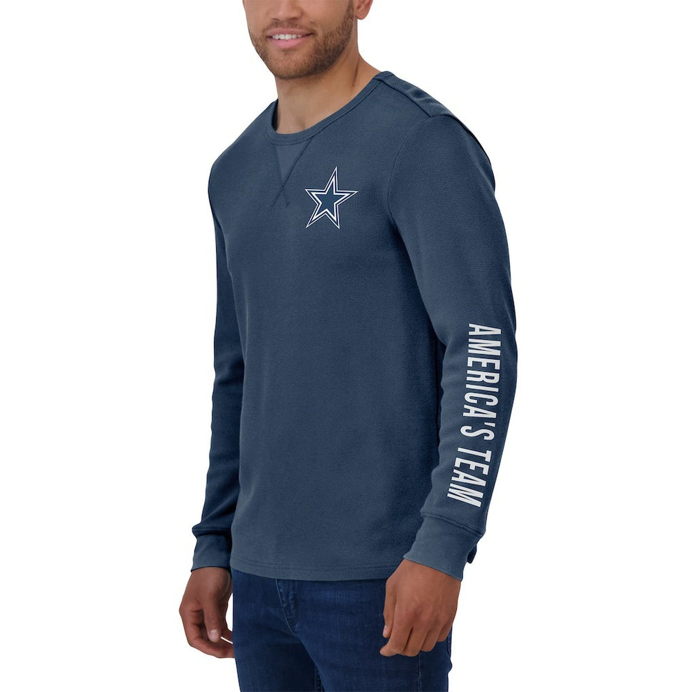 Darius Rucker Collection Washed Waffle-Knit Long Sleeve T-Shirt - Dallas Cowboys