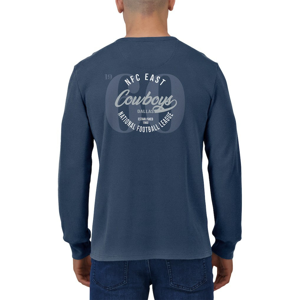 Darius Rucker Collection Washed Waffle-Knit Long Sleeve T-Shirt - Dallas Cowboys