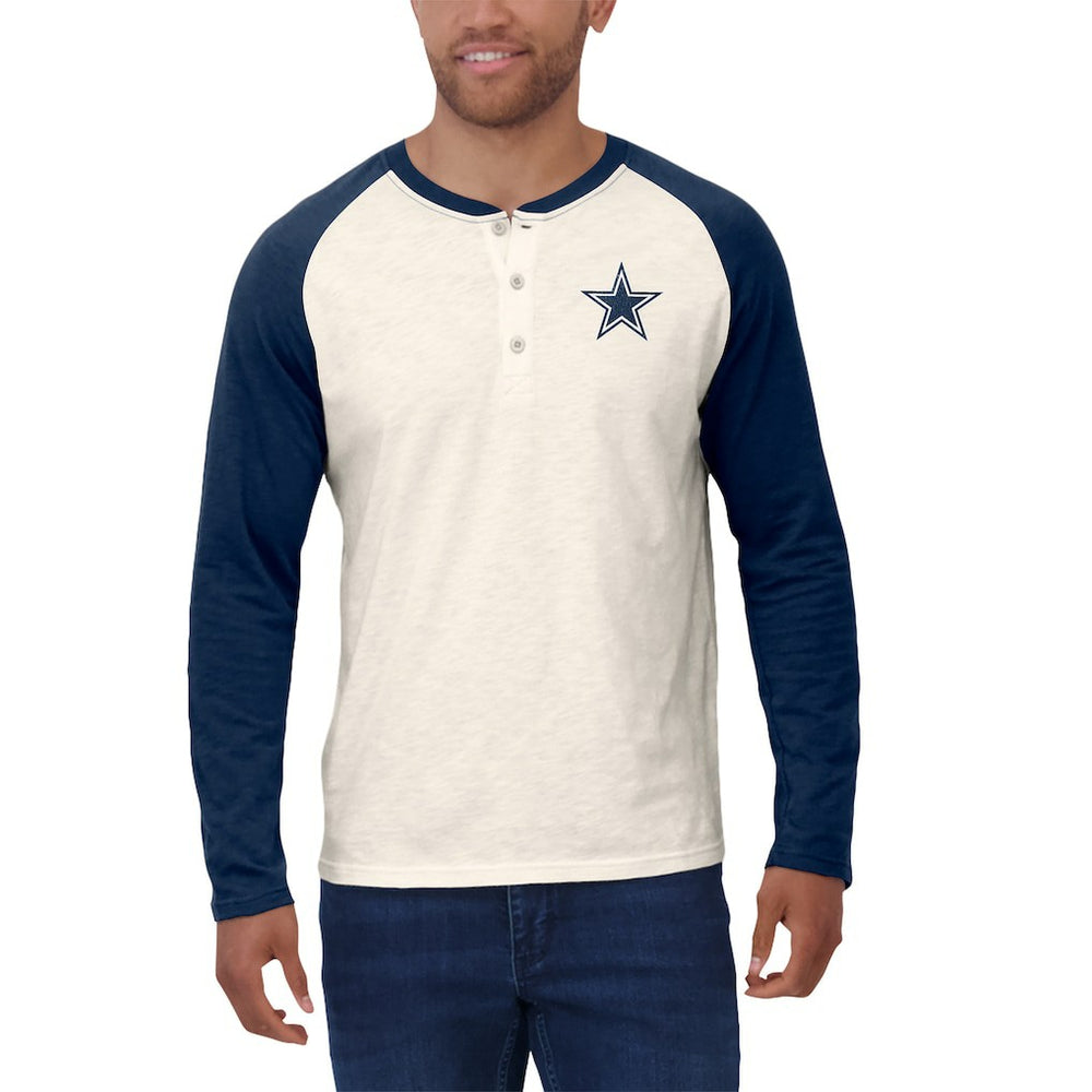 Darius Rucker Collection Raglan Henley Long Sleeve T-Shirt - Dallas Cowboys