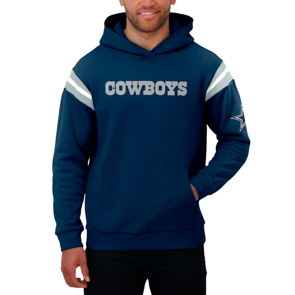 Darius Rucker Collection Football Washed Pullover Hoodie - Dallas Cowboys