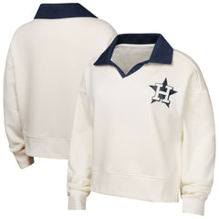 MLB Houston Astros Girls Youth Ballpark Hit Collared V-Neck Pullover Sweatshirt