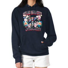 NBA Oklahoma City Thunder G-III 4Her by Carl Banks Women's Flowers Team Logo Graphic Fleece Pullover Hoodie