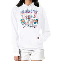 NBA Oklahoma City Thunder G-III 4Her by Carl Banks Women's Flowers Team Logo Graphic Fleece Pullover Hoodie