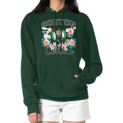 NBA Boston Celtics G-III 4Her by Carl Banks Women's Flowers Team Logo Graphic Fleece Pullover Hoodie