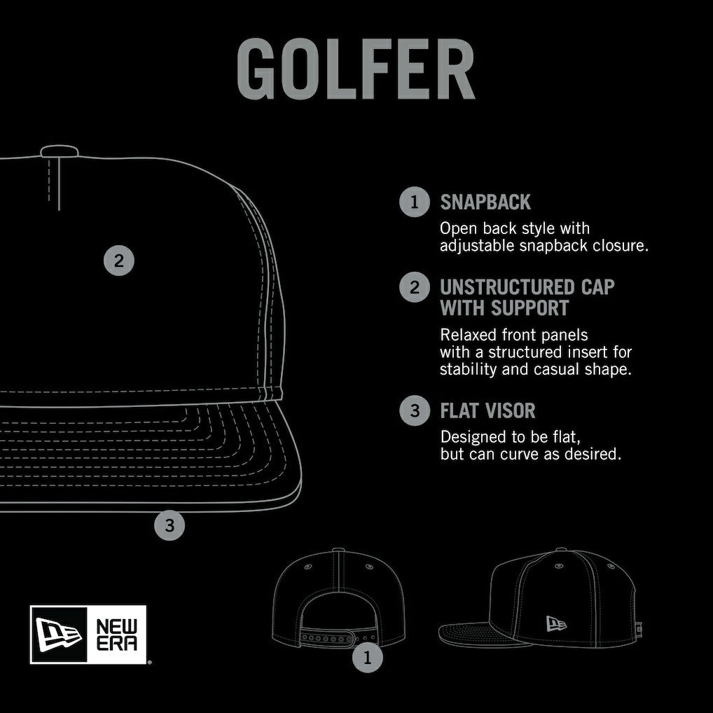 Throwback Dye Golfer Snapback Hat - Los Angeles Rams