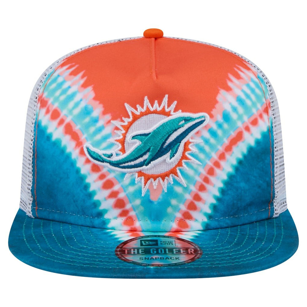 Throwback Dye Golfer Snapback Hat - Miami Dolphins