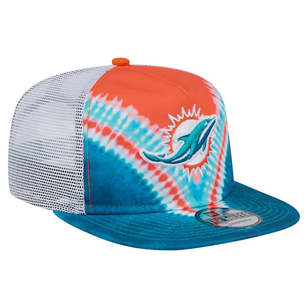 Throwback Dye Golfer Snapback Hat - Miami Dolphins