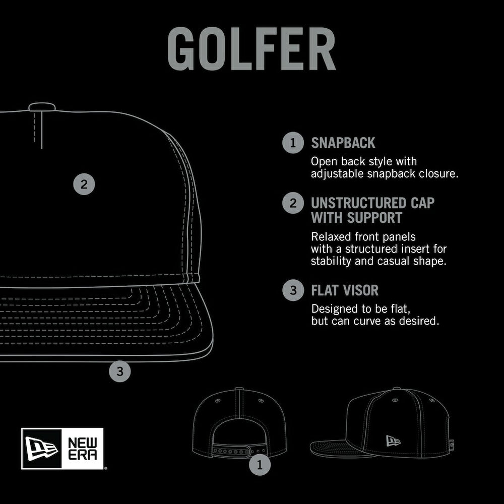 Throwback Dye Golfer Snapback Hat - Philadelphia Eagles