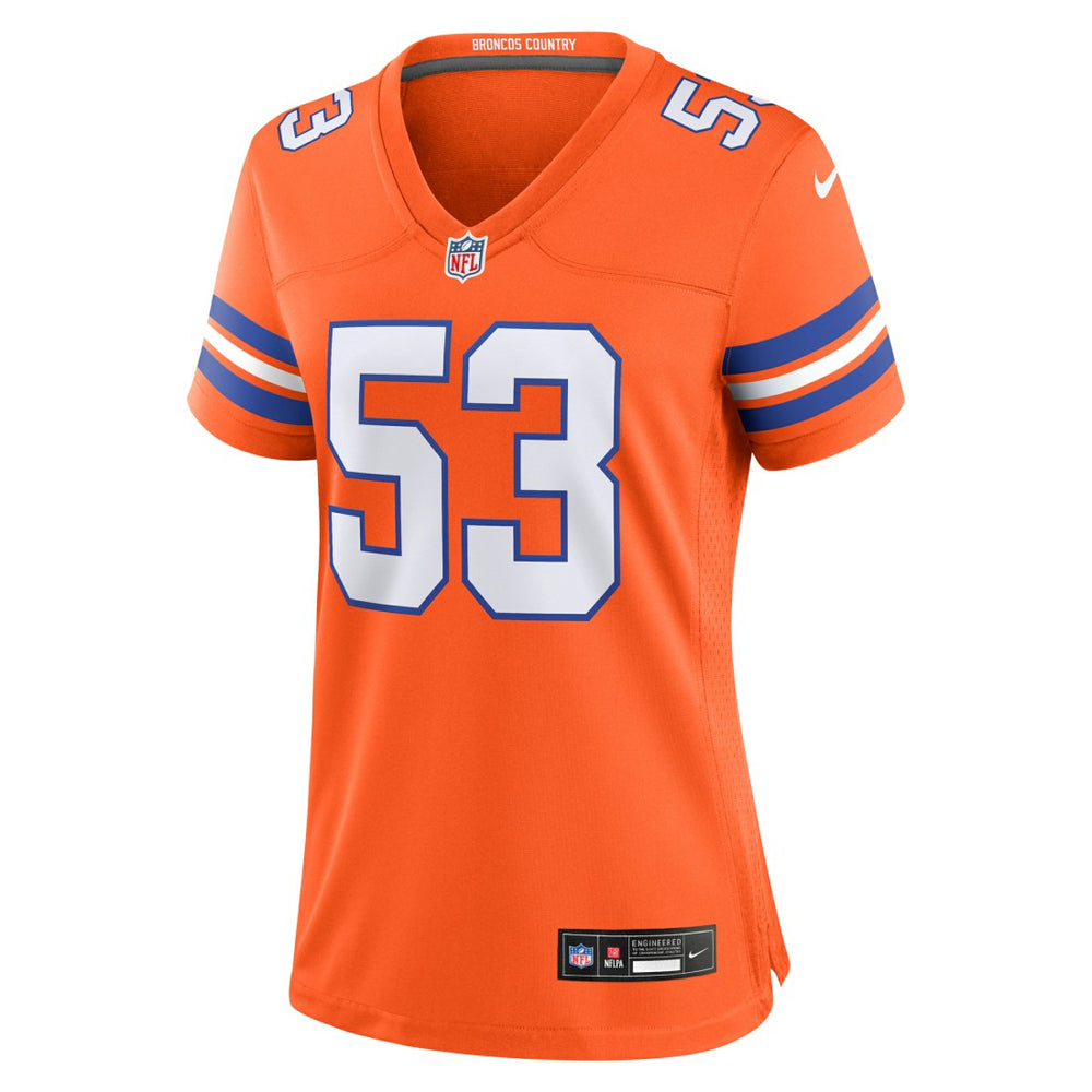Randy Gradishar  Women's Mile High Collection 1977 Throwback Retired Player Game Jersey - Denver Broncos