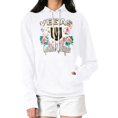 NHL White Vegas Golden Knights G-III 4Her by Carl Banks Women's Flower Logo Pullover Hoodie