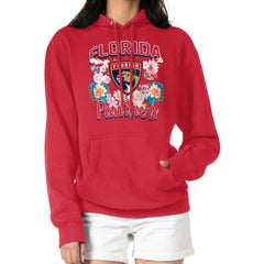 NHL Red Florida Panthers G-III 4Her by Carl Banks Women's Flower Logo Pullover Hoodie