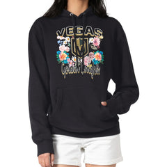 NHL Black Vegas Golden Knights G-III 4Her by Carl Banks Women's Flower Logo Pullover Hoodie