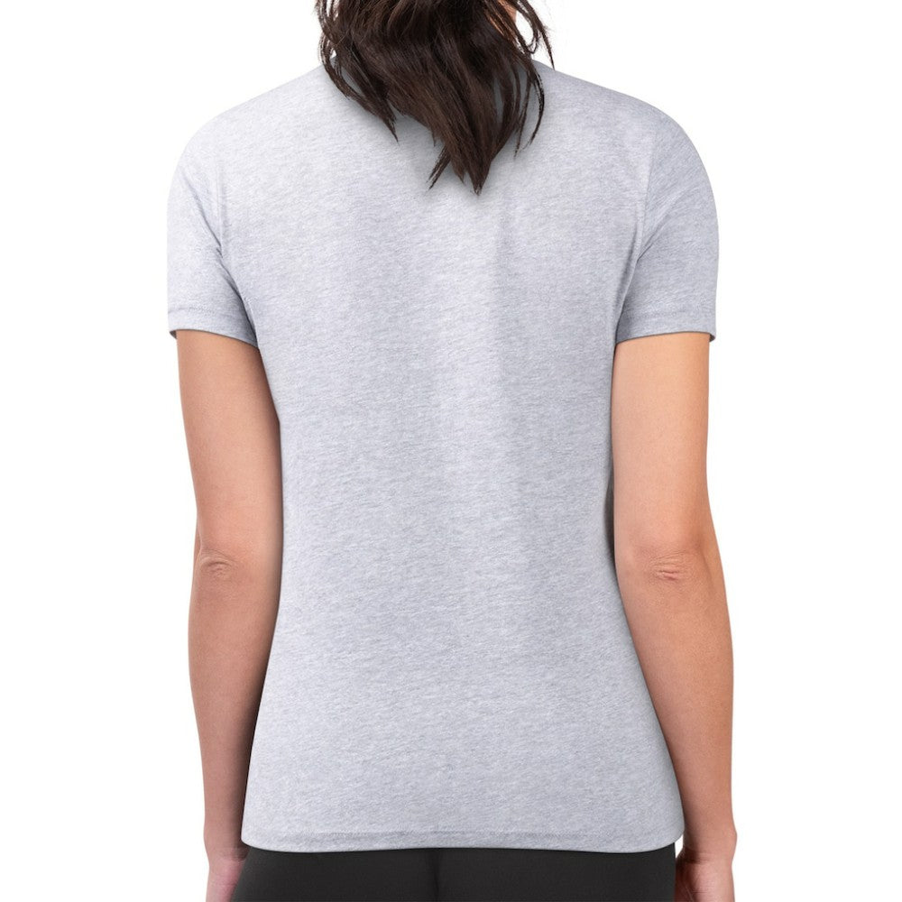 NHL Heather Gray Florida Panthers G-III 4Her by Carl Banks Women's Super-Slim Fit Lightweight Flower Logo T-Shirt