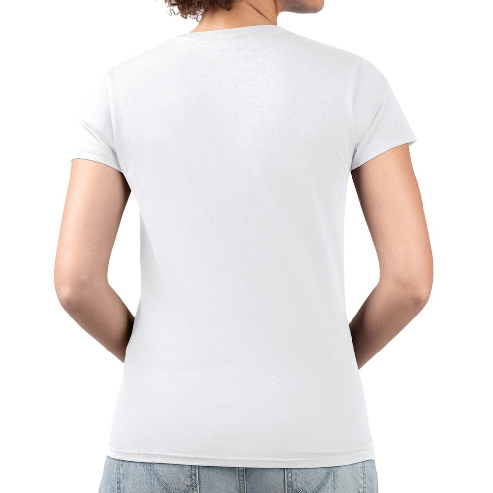 NHL White Washington Capitals G-III 4Her by Carl Banks Women's Super-Slim Fit Lightweight Flower Logo V-Neck T-Shirt