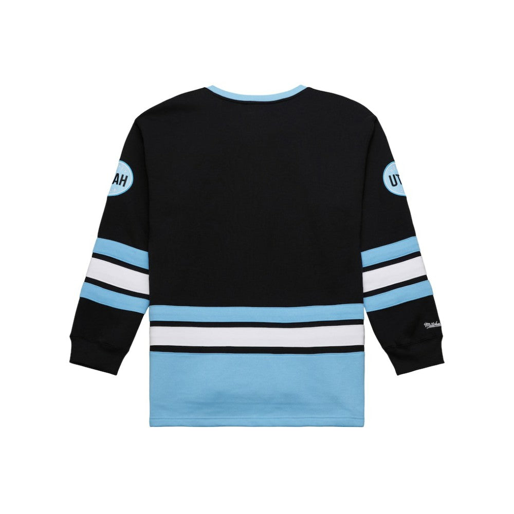 NHL Black Utah Hockey Club Mitchell & Ness Heritage Lace-Up Pullover Sweatshirt